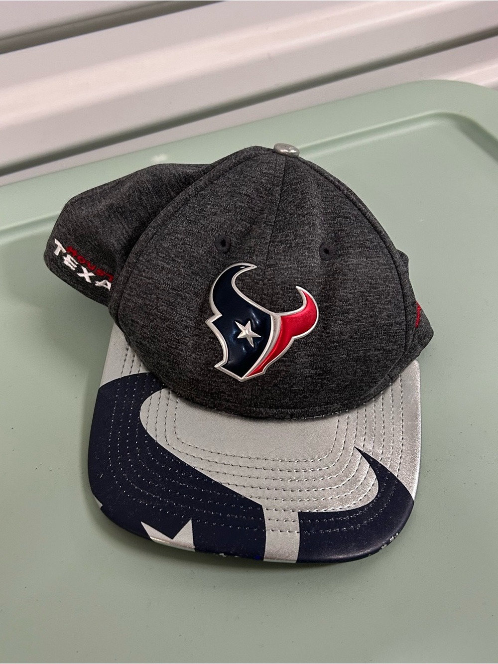 New Era Houston Texans Gray & Navy Cap with Red Accent